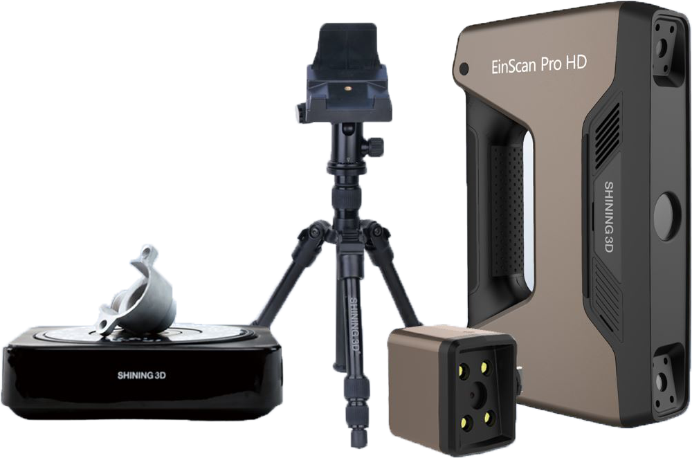 EinScan Pro HD 3D Scanner w/ Automated Turntable, Tripod, & Color Camera