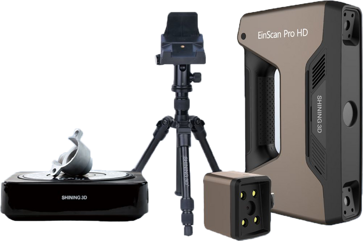 EinScan Pro HD 3D Scanner w/ Automated Turntable, Tripod, & Color Camera