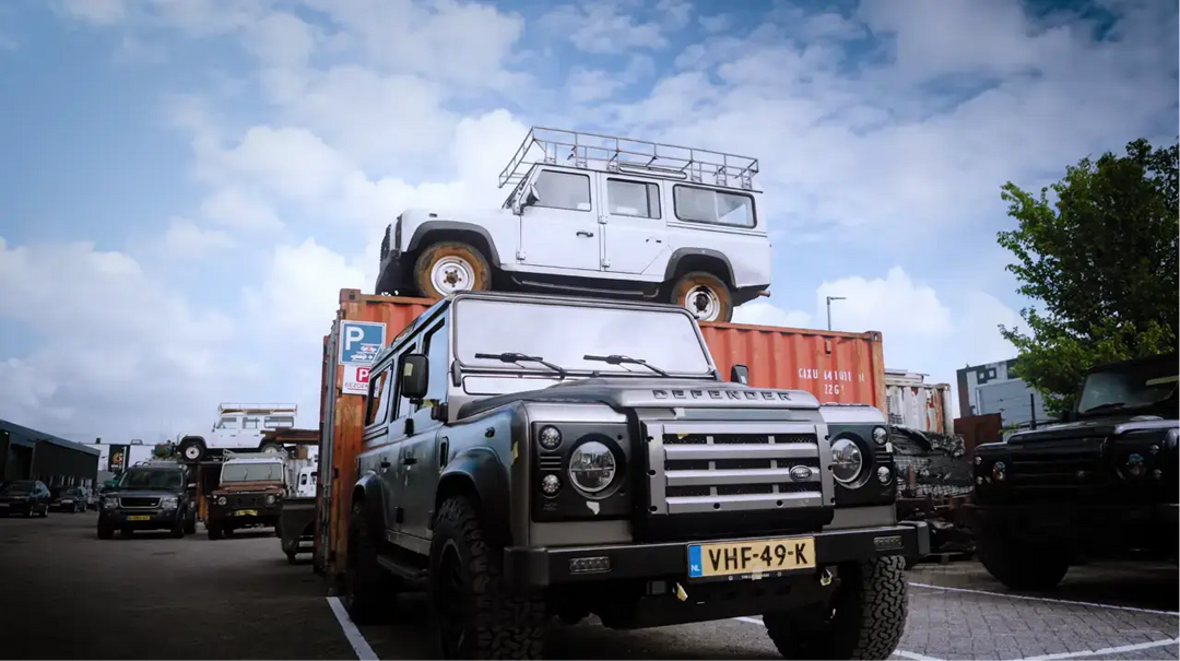Custom Land Rover Defenders at The Landrovers workshop