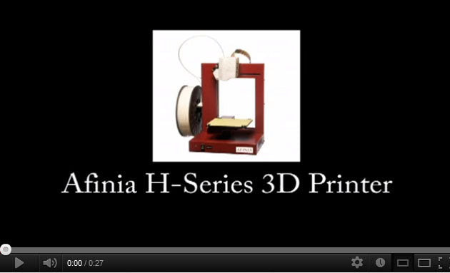 Video:  Afinia H-Series 3D Printer - Printing the 2012 Olympic Rings!