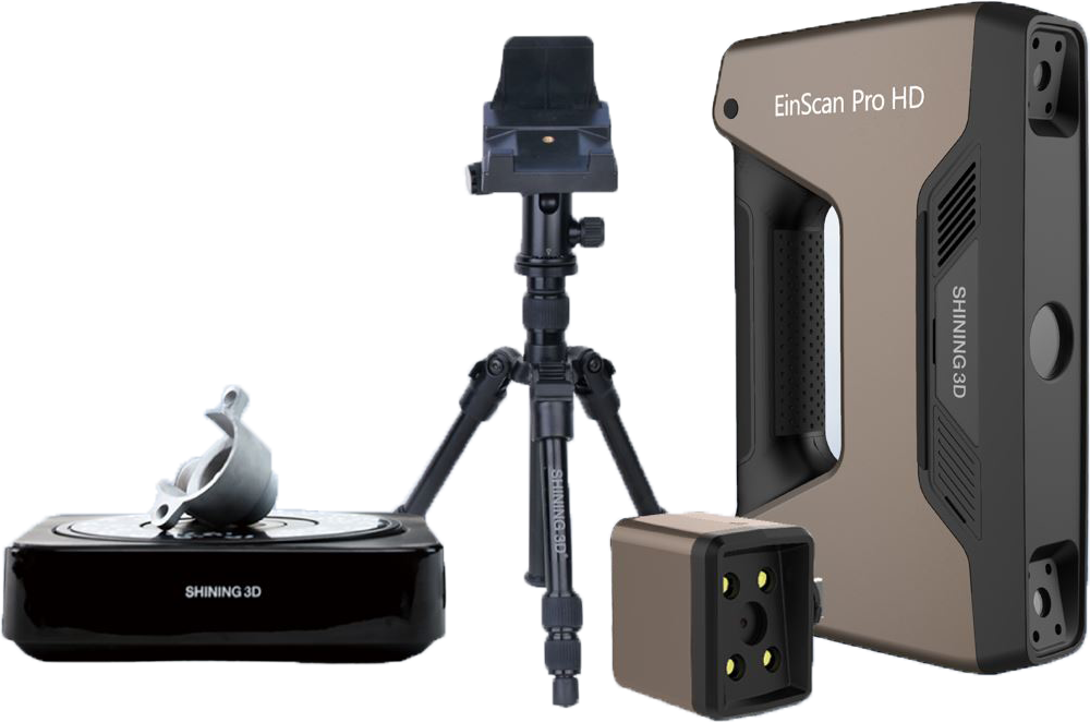 EinScan Pro HD 3D Scanner with Automated Turntable, Tripod, and Color Camera