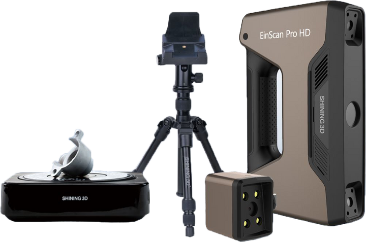 EinScan Pro HD 3D Scanner with Automated Turntable, Tripod, and Color Camera