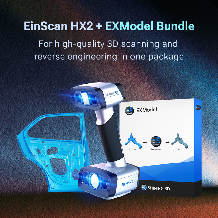 EinScan HX2 Handheld 3D Scanner - Hybrid Blue Laser & LED Light Source