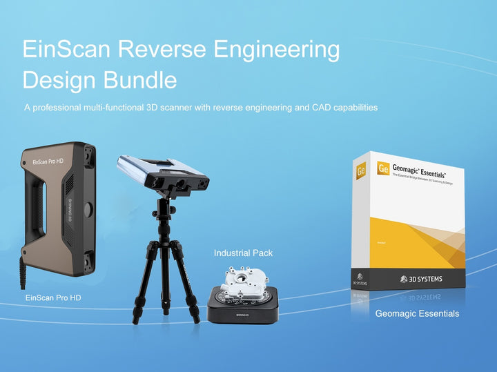 EinScan Pro HD RED (Reverse Engineering Design) Bundle w/ Industrial Pack & Geomagic® Essentials™