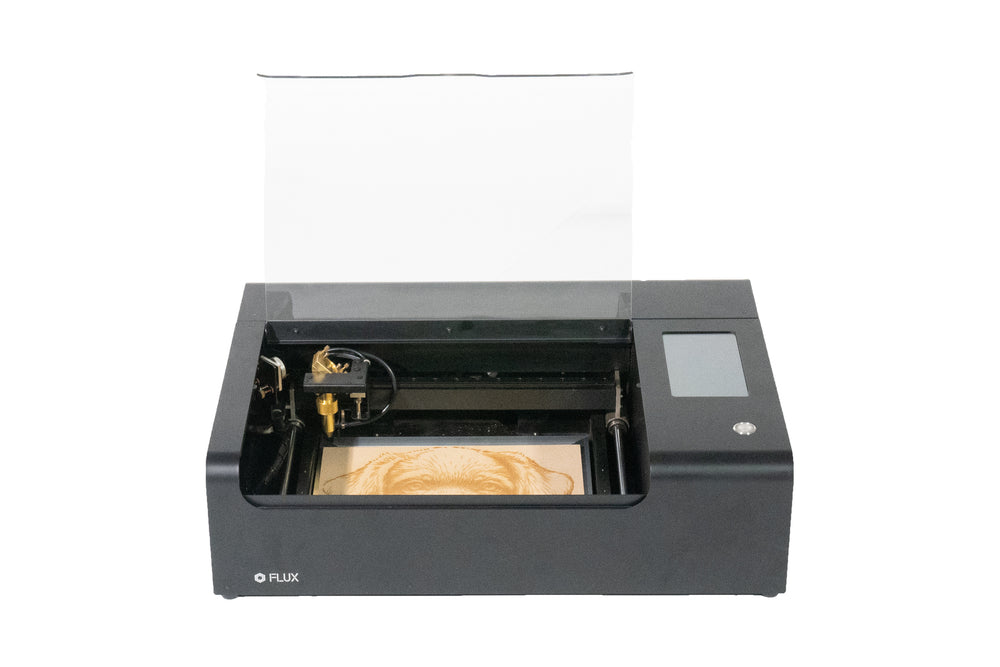 flux beamo open top with puppy engraving 