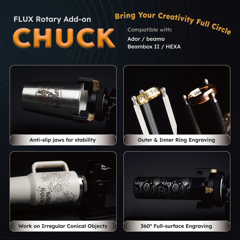 FLUX Beambox II Chuck Rotary
