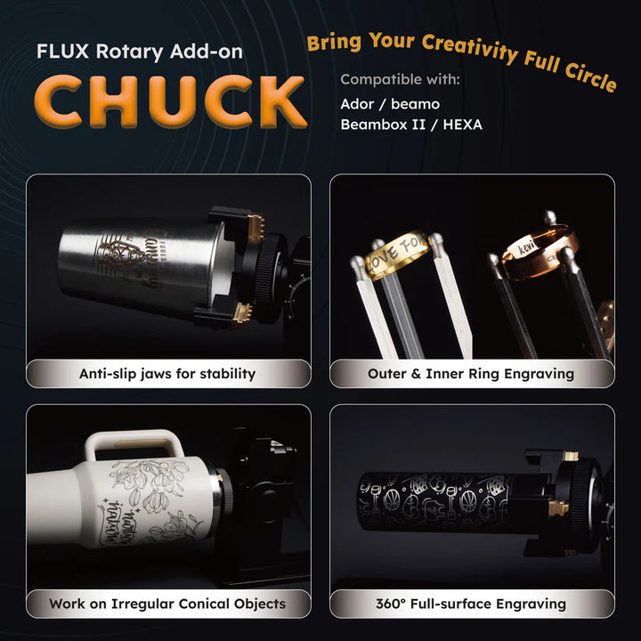 FLUX Beambox II Chuck Rotary