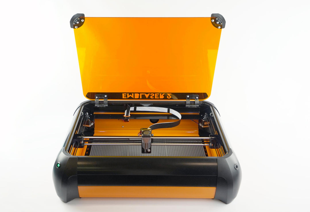 Emblaser 2 10 Watt Laser Cutter-Engraver - 500x300x50 mm Bed w- Air Assist, Camera, & WiFi (1-Year Limited Warranty)