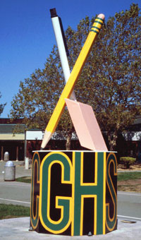 Christianson's sculpture donated to his high school.