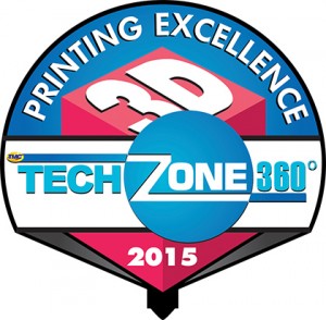 TechZone 360 2015 3D Printing Excellence Award