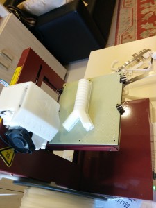 The Afinia 3D-printed trachea.