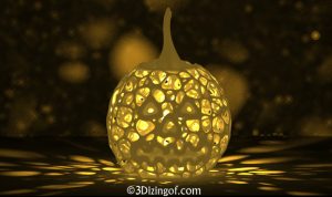 3D printed jack o lantern